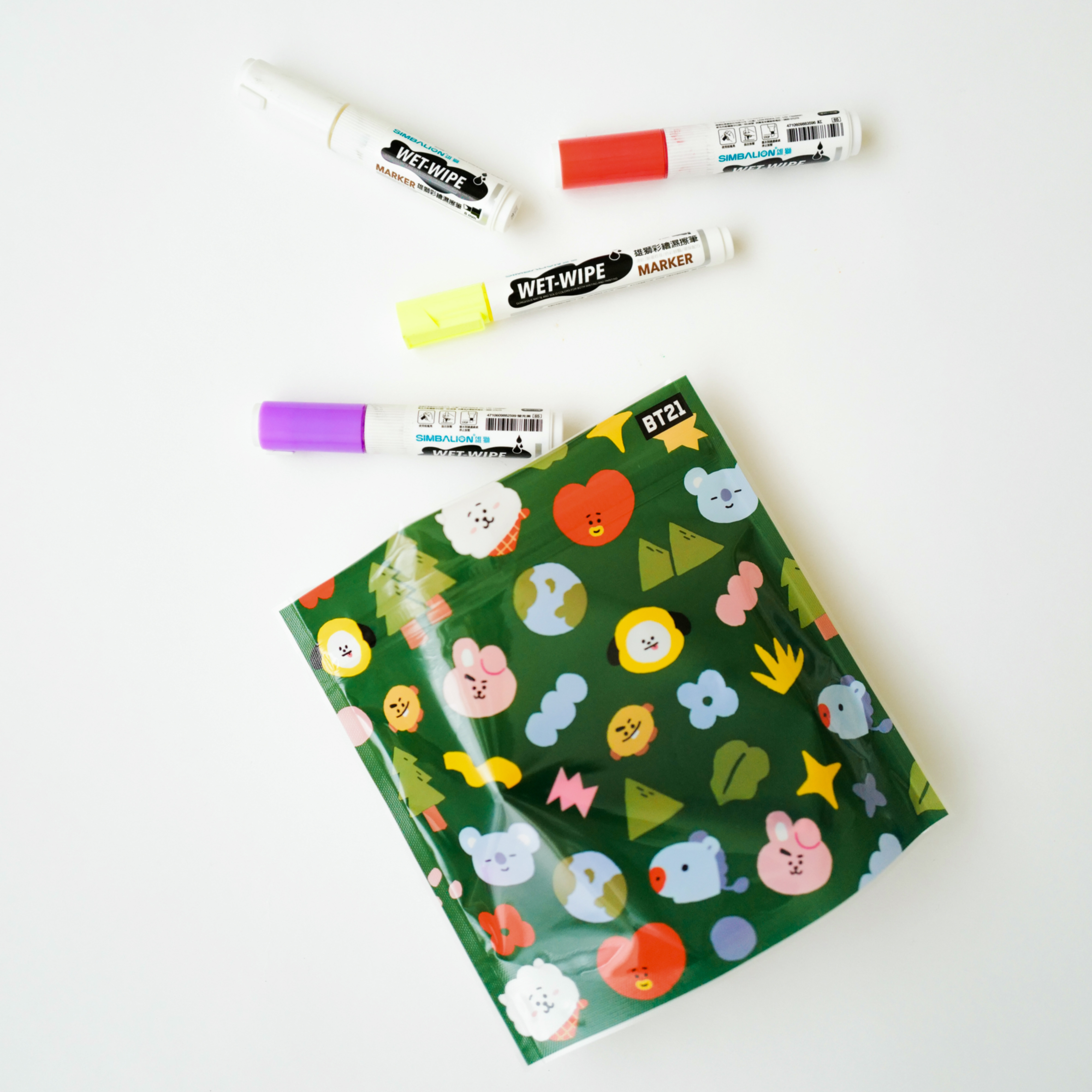 BT21 守護地球抗菌魔鬼氈夾鏈袋(小型)10入