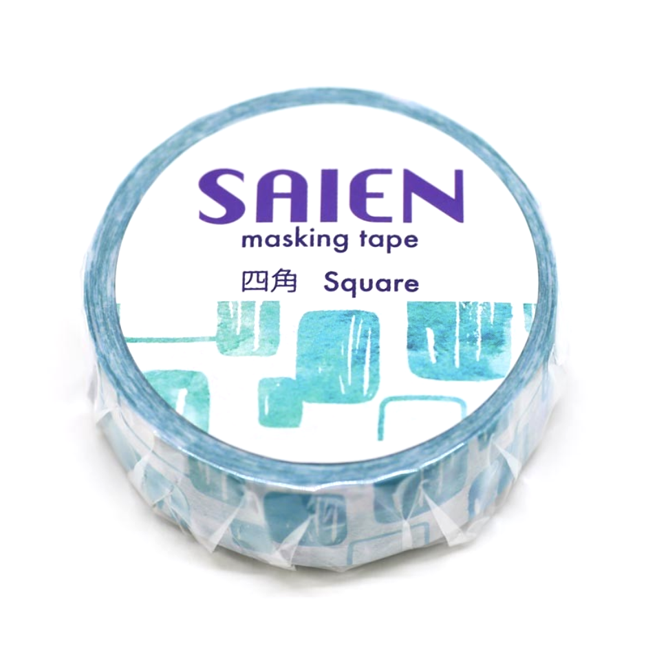 Kamiiso Washi Masking Tape－Saien 15mm x 10m Series (Japanese Stationery Brand)