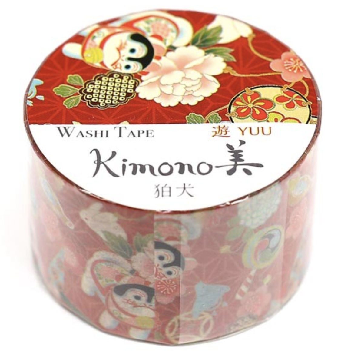 Kamiiso Washi Masking Tape－Kimono 25mm x 5m Series (Japanese Stationery Brand)