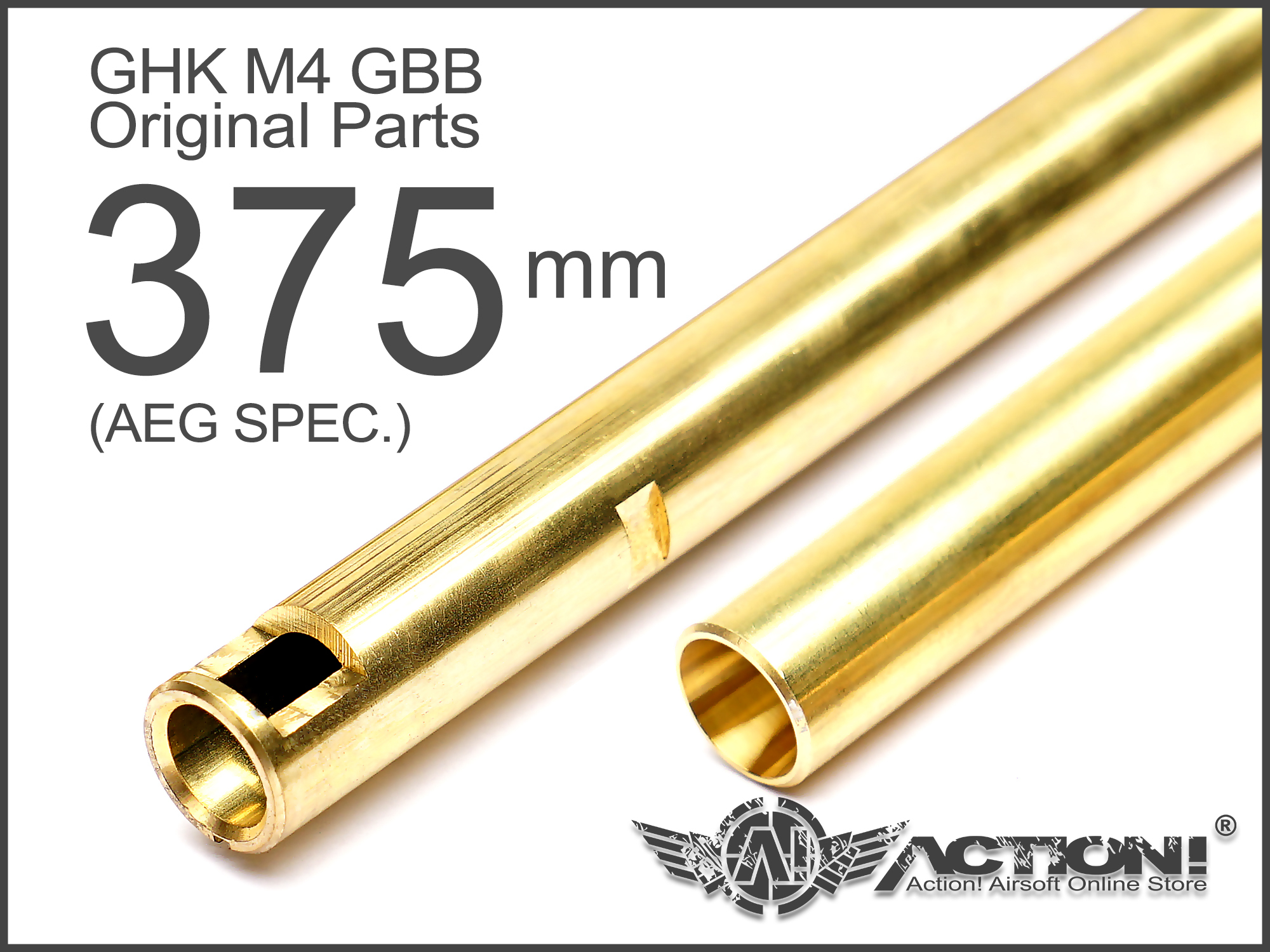 GHK - M4 GBB氣動槍專用《375mm內管(AEG規格)》（原廠零件#M4-08-1）