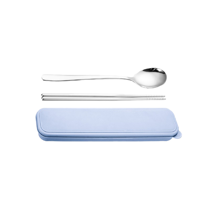 三件套不鏽鋼盒裝餐具組 便攜餐具 筷子收納盒 環保餐具盒 餐具組合