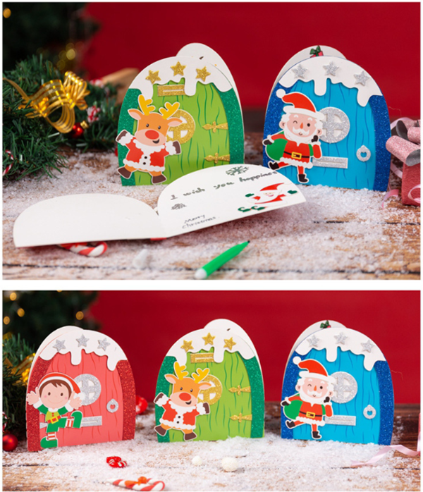 現貨區 DIY聖誕門閃粉賀卡材料包 M1312