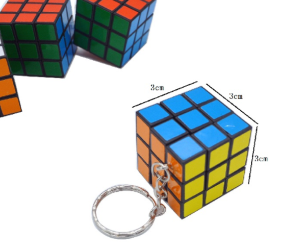 六面彩色魔方鑰匙扣 354