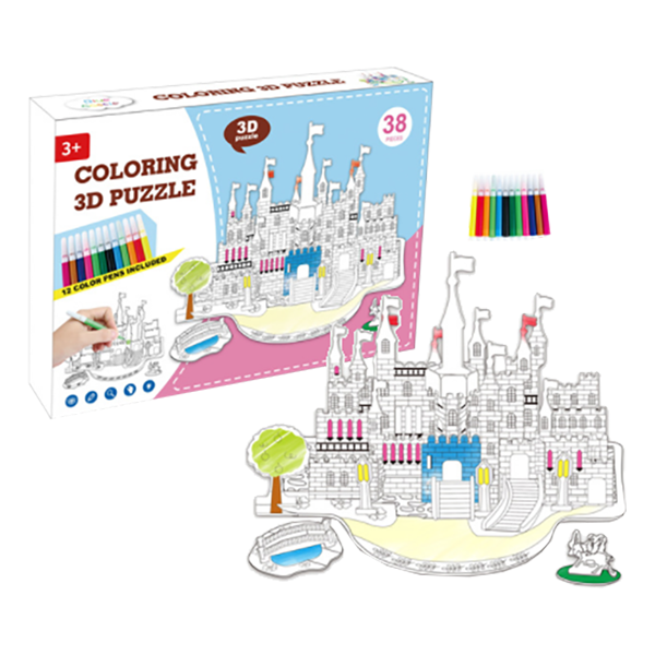 彩畫3D塗鴉拼插拼圖 SH4275