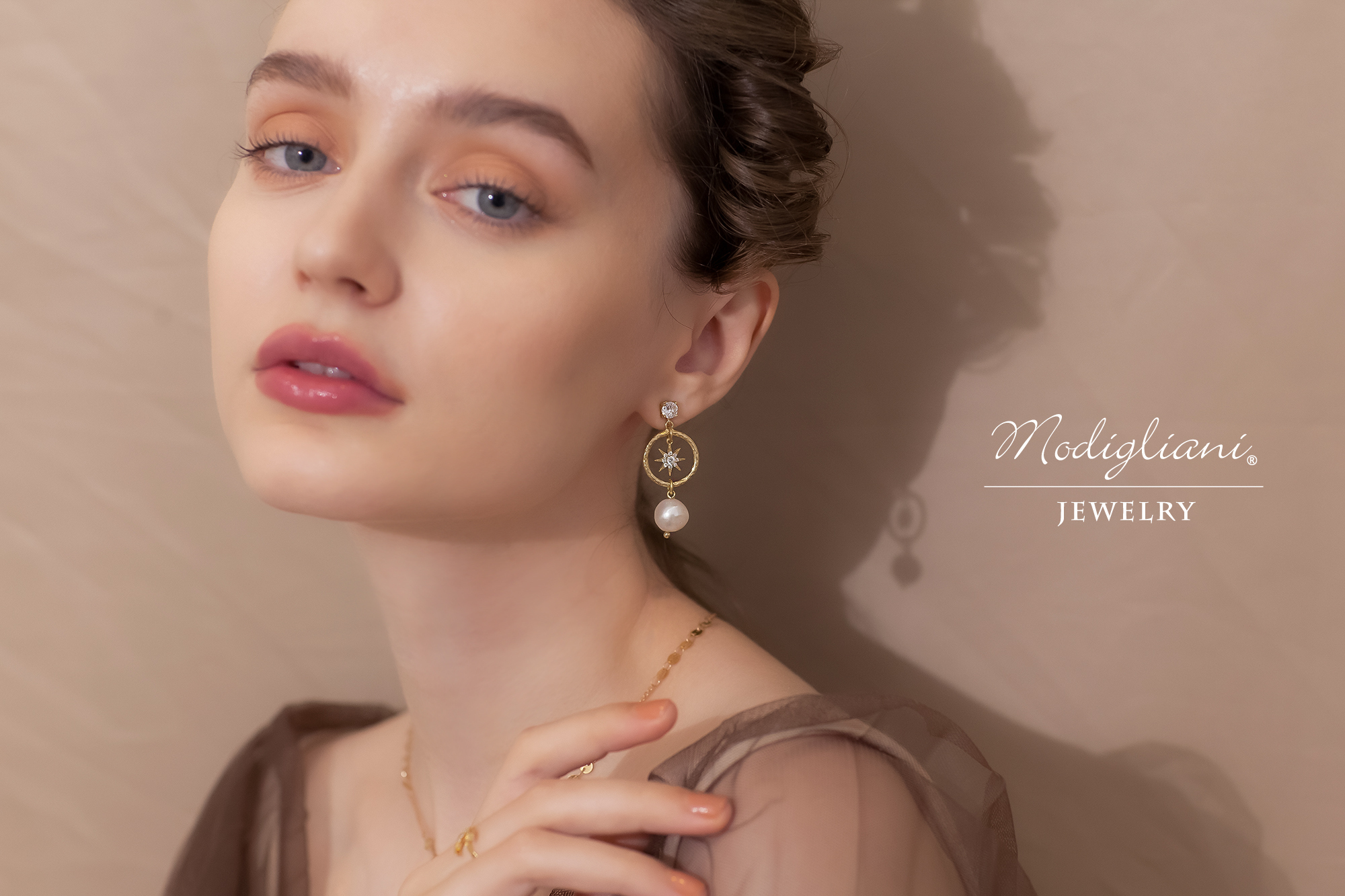 黃銅飾品,黃銅,星星,垂墜式耳環,耳環,氣質,星芒,天然珍珠,鋯石