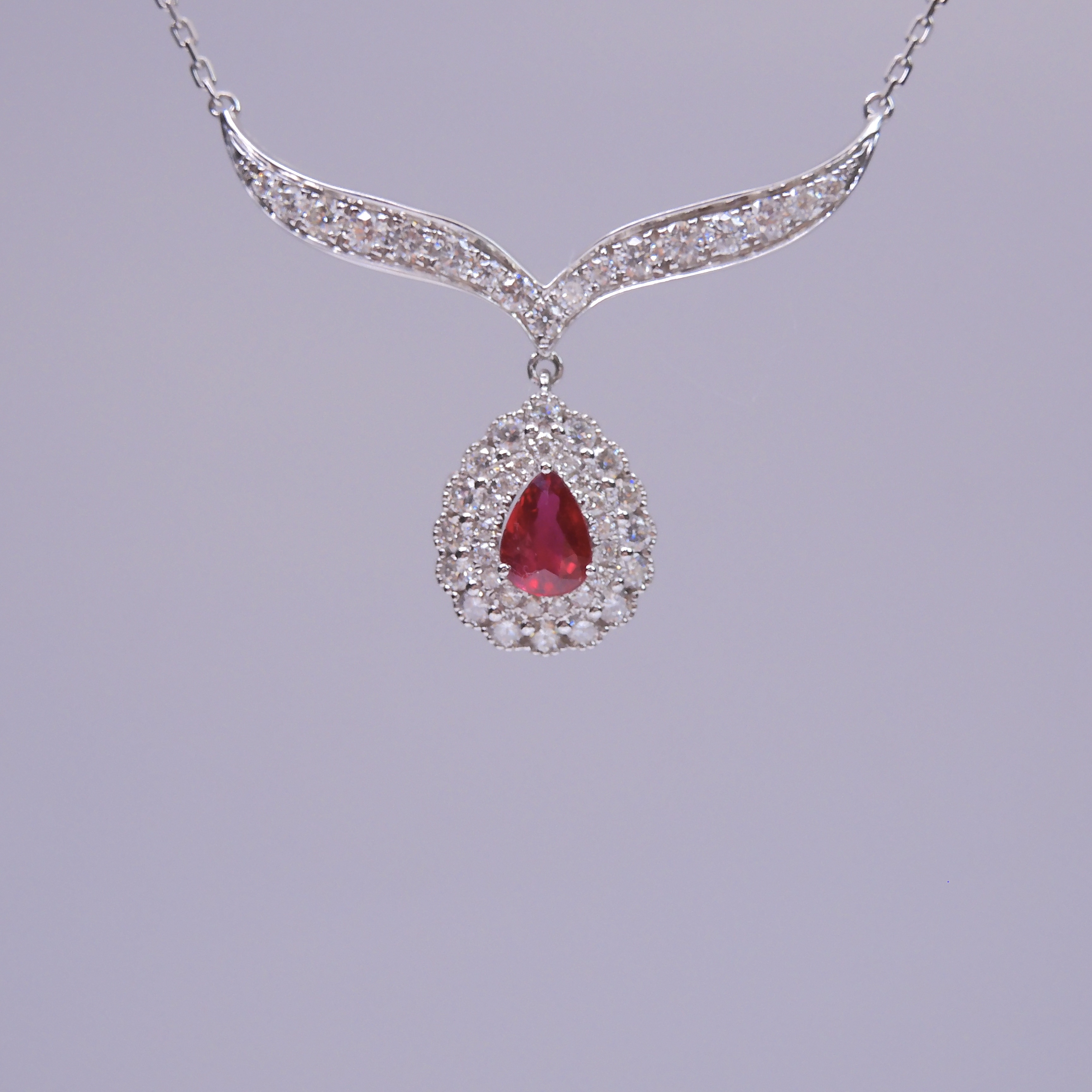 18K金 0.45ct 紅寶石項鏈