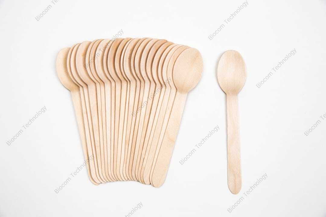 Biocom Biodegradable Wooden Spoon 160mm