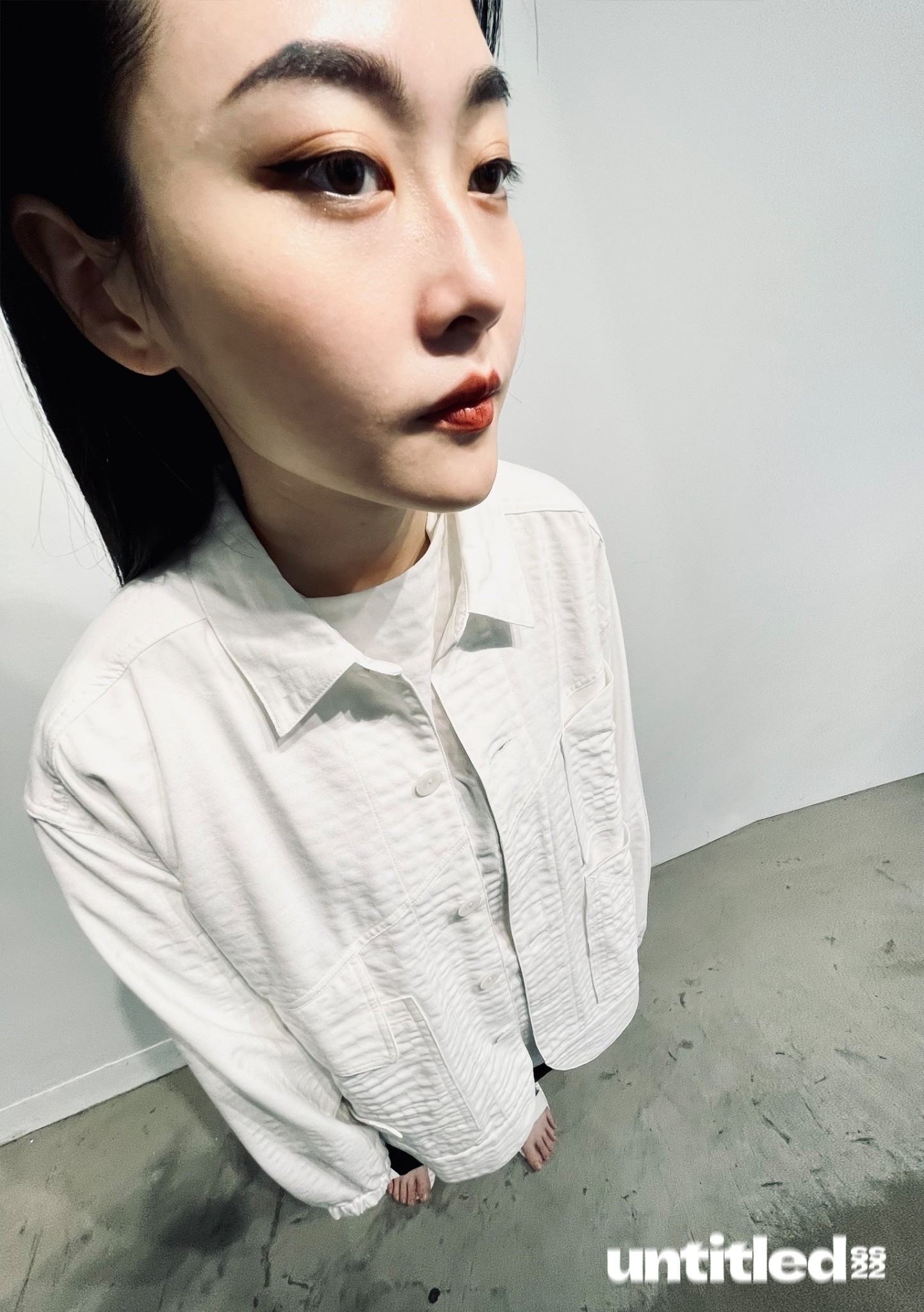 剪接設計口袋外套