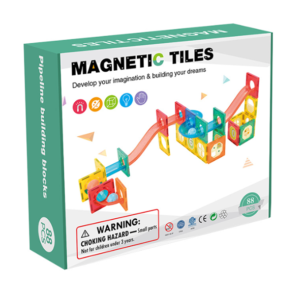 彩窗磁力片軌道滾珠積木(88PCS) LZW2787