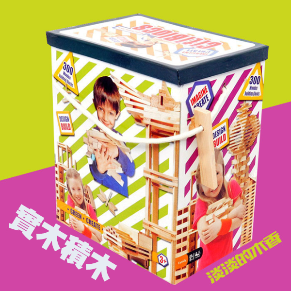 300片實木堆塔積木 28320