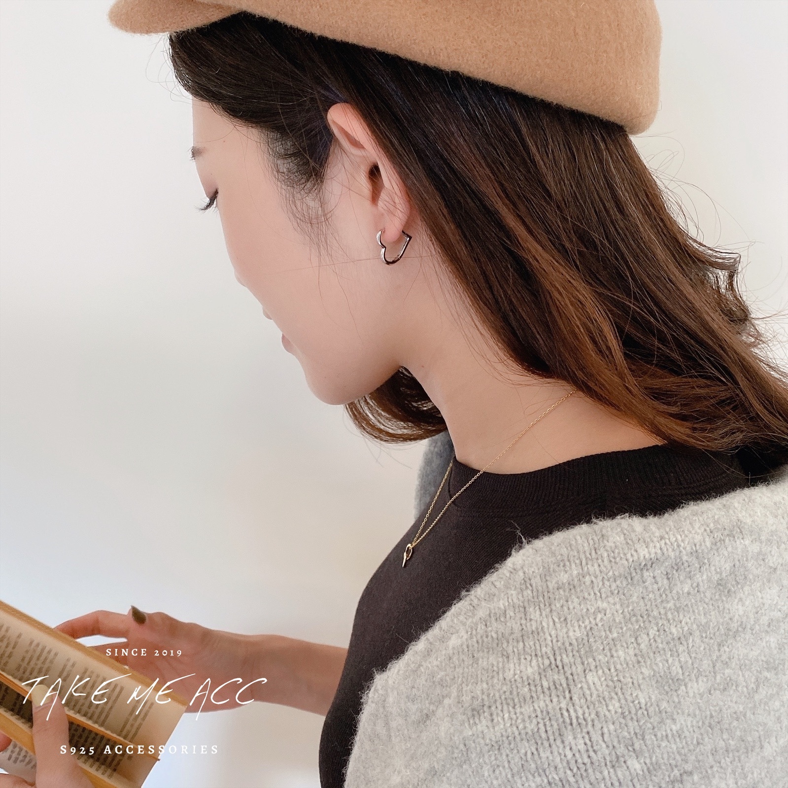 簡單日常的愛 │ 純銀針耳環