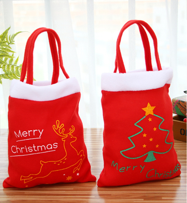 聖誕絨布手提袋 D805ABC