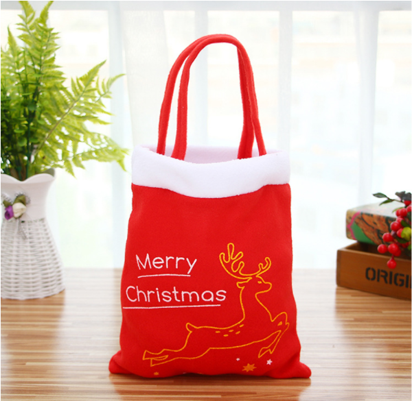 聖誕絨布手提袋 D805ABC