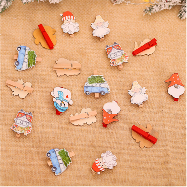現貨區 聖誕卡通木質夾子 JMG20-065