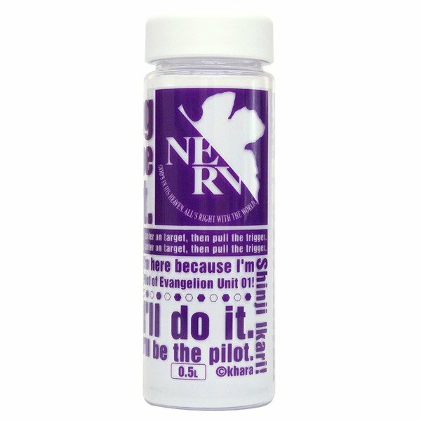 新世紀福音戰士-透明水瓶-EVA-01-紫 EVASTORE TOKYO-01 クリアボトル/EVA-01機体カラー（紫）
