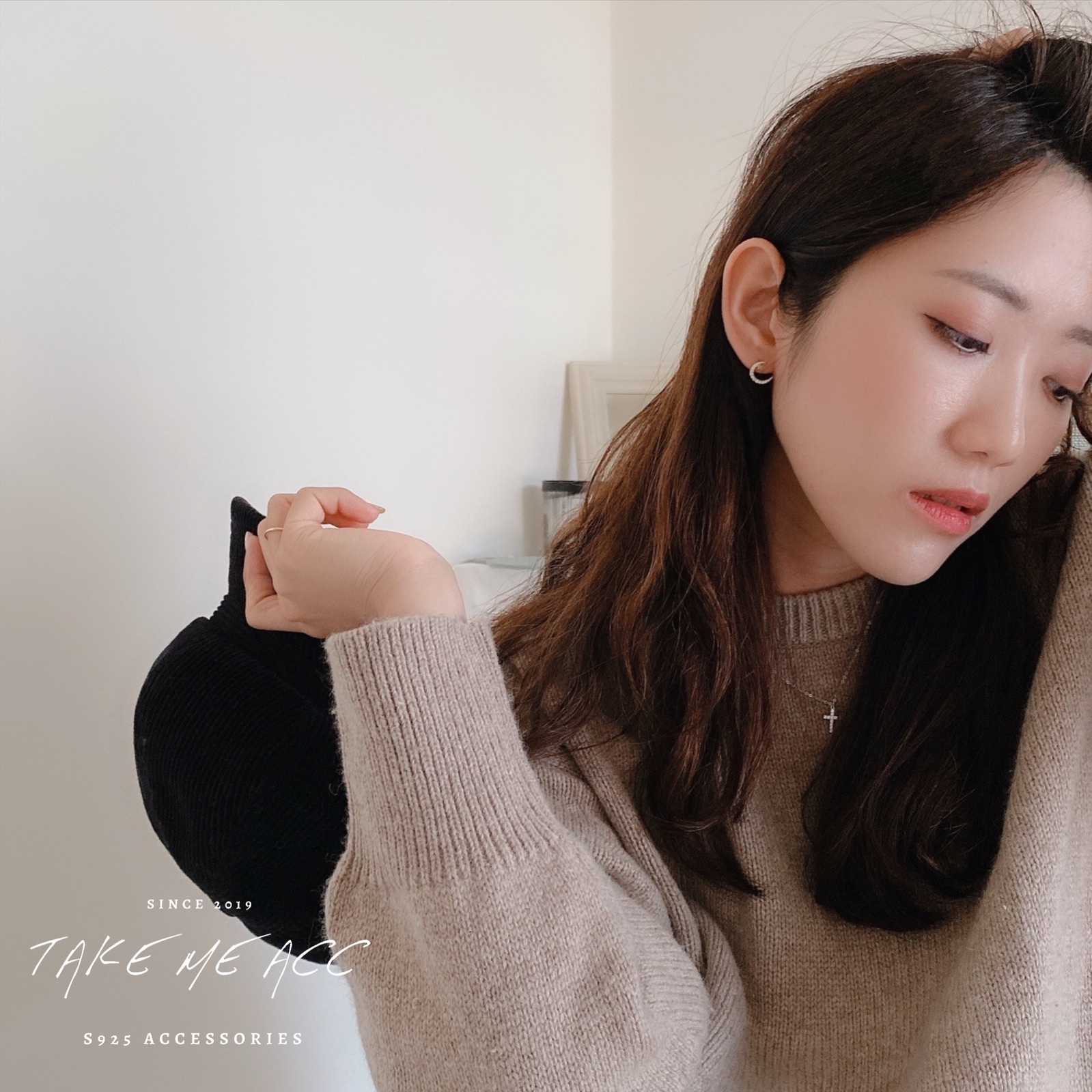 月兒彎彎 │ 純銀針耳環