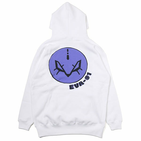 新世紀福音戰士-帽T-RADIO EVA 867 EVA-01-白色 RADIO EVA 867 EVA-01 FACE PARKA/WHITE