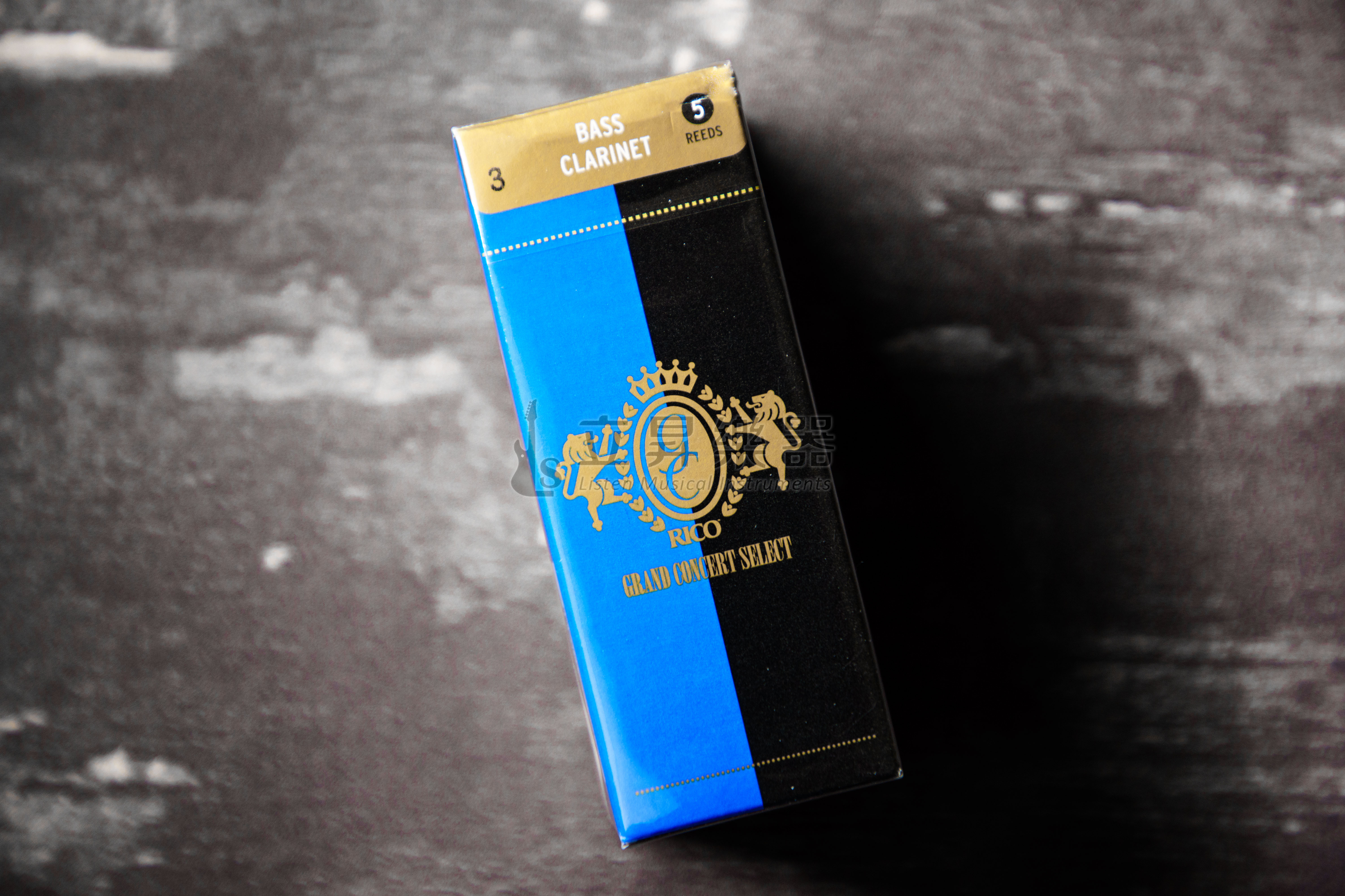 RICO GS-BC-30 Grand Concert Select系列 低音豎笛竹片 5片裝 3號 RGB05SCL300