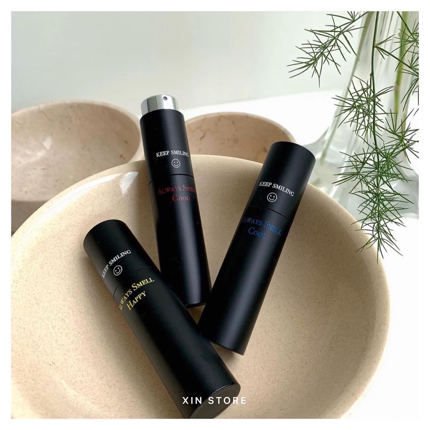 Keep Smiling Always Smell Good 保持微笑香水 紅 藍 黃