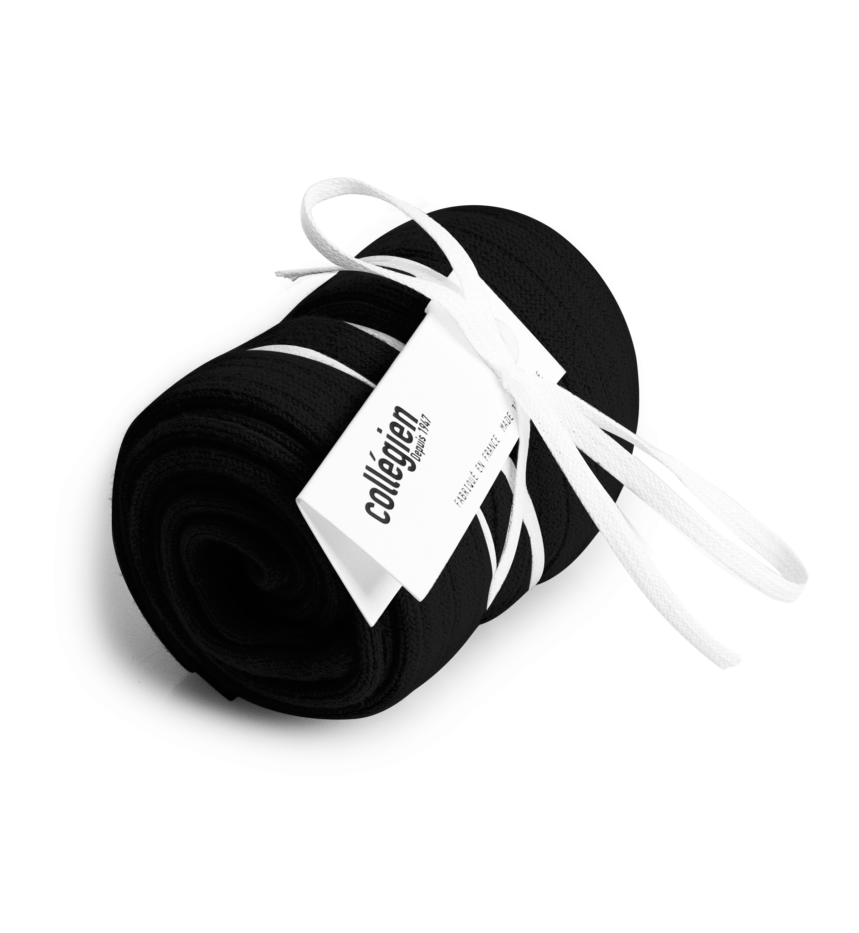 COLLÉGIEN - La Haute Ribbed Knee High Socks（Noir Charbon）