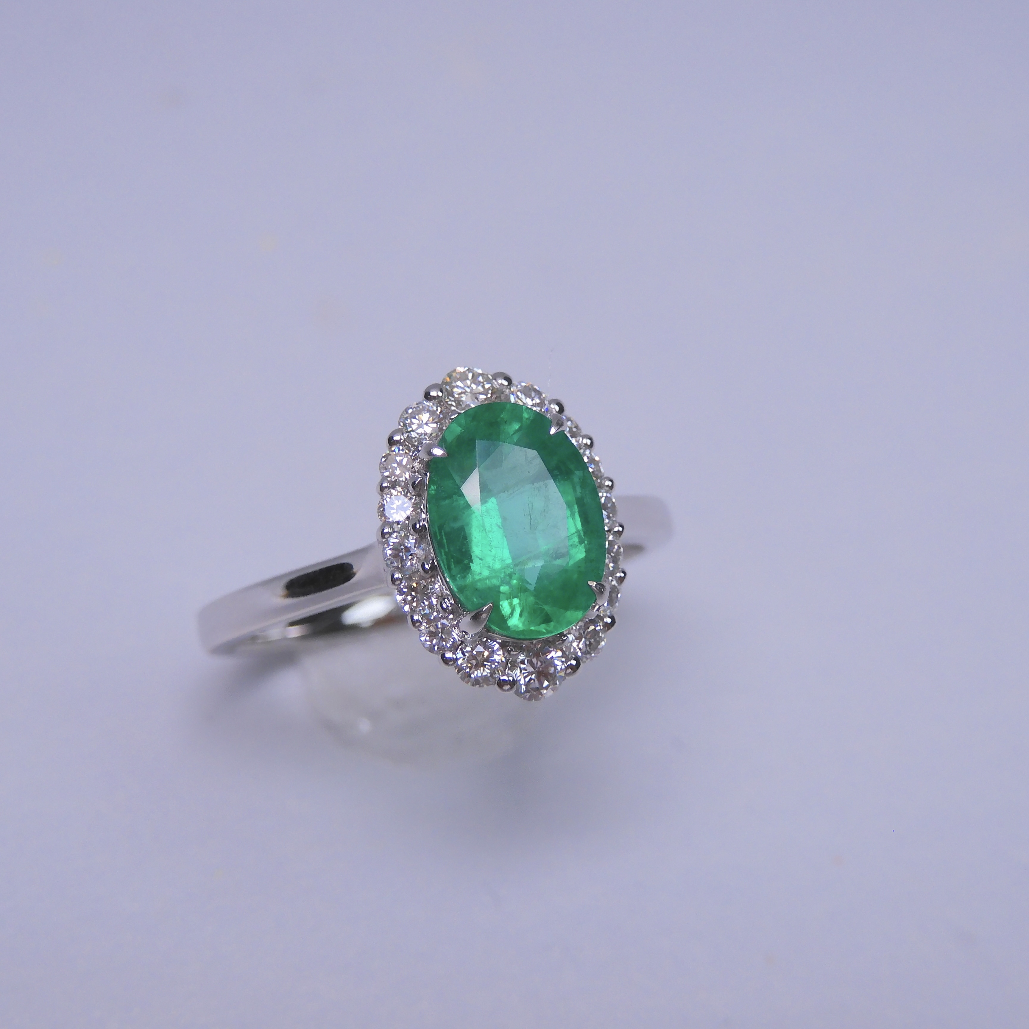 18K金 1.28ct  綠寶石戒指 (配國際證書)