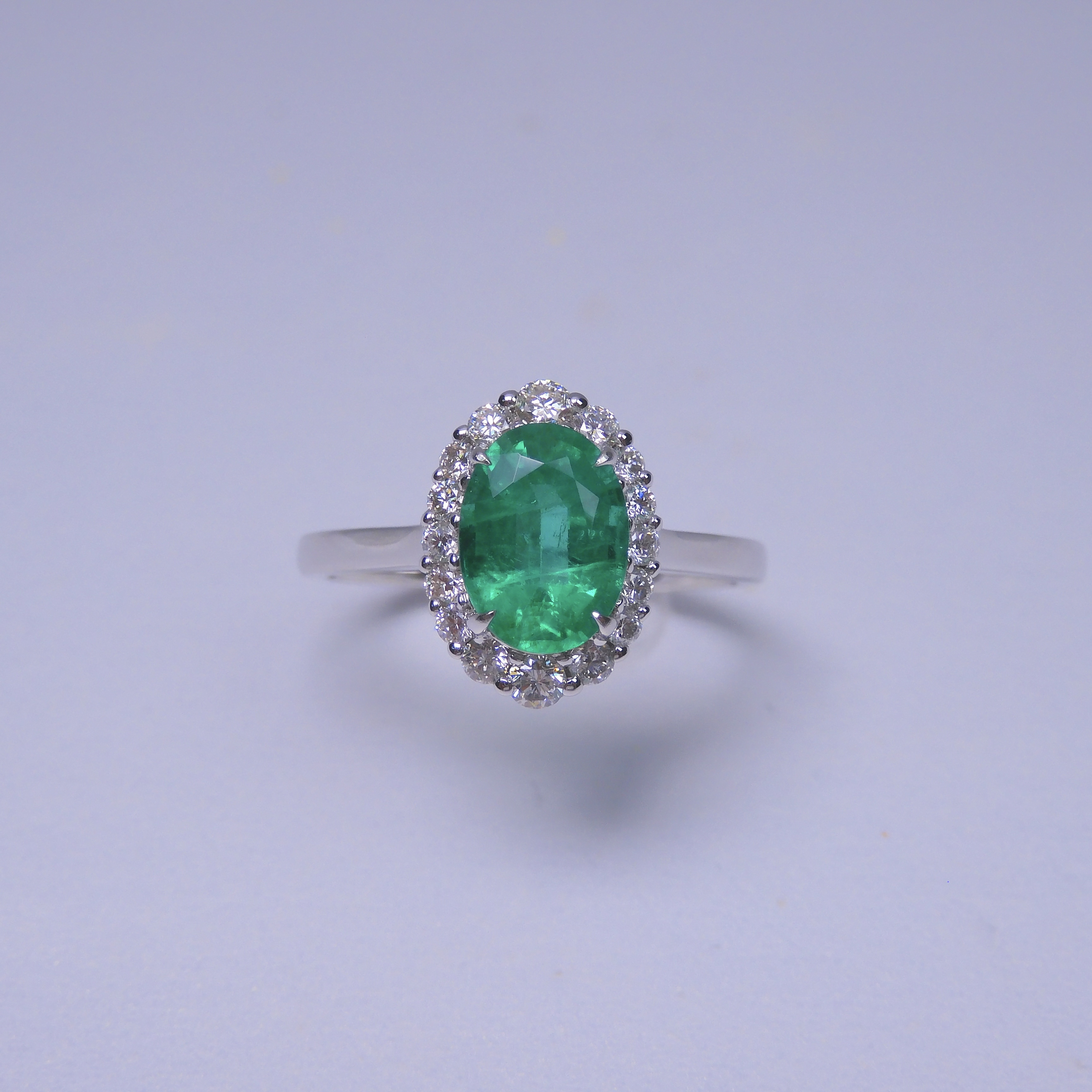 18K金 1.28ct  綠寶石戒指 (配國際證書)