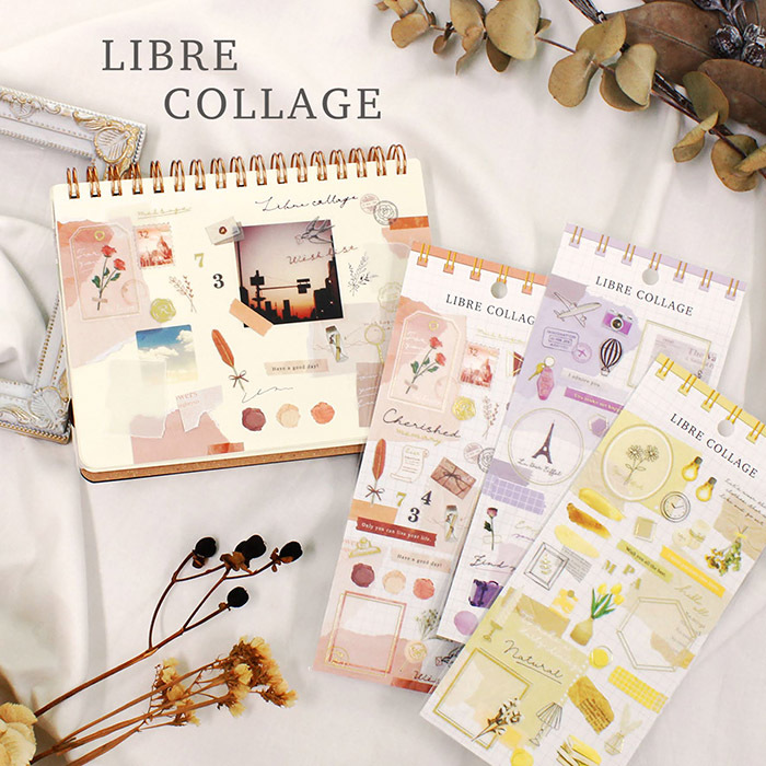 Mind Wave Sticker－Libre Collage Series (Japanese Stationery Brand)