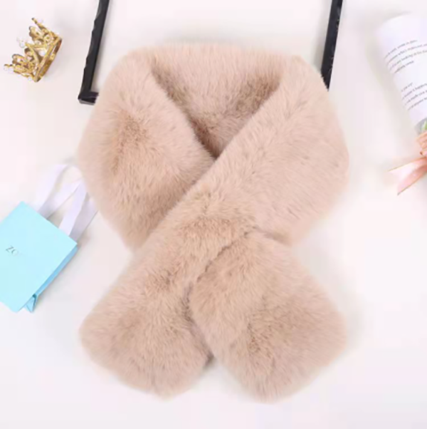 仿兔毛交叉圍巾 65735