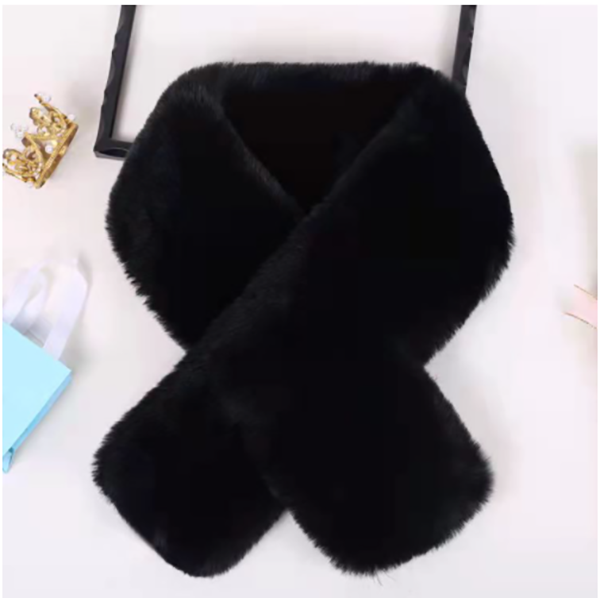 仿兔毛交叉圍巾 65735