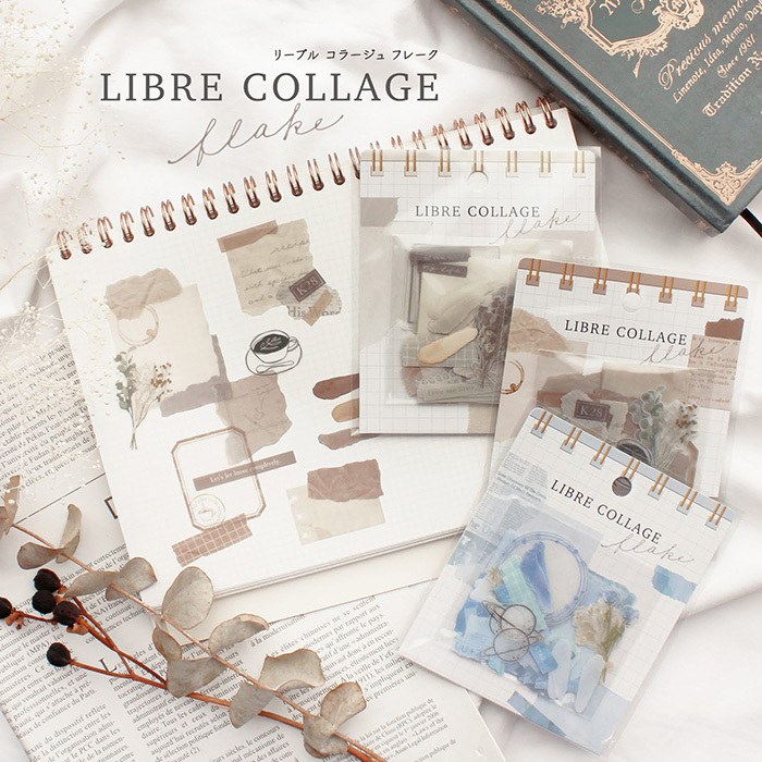 Mind Wave Sticker Pack－Libre Collage Series (Japanese Stationery Brand)