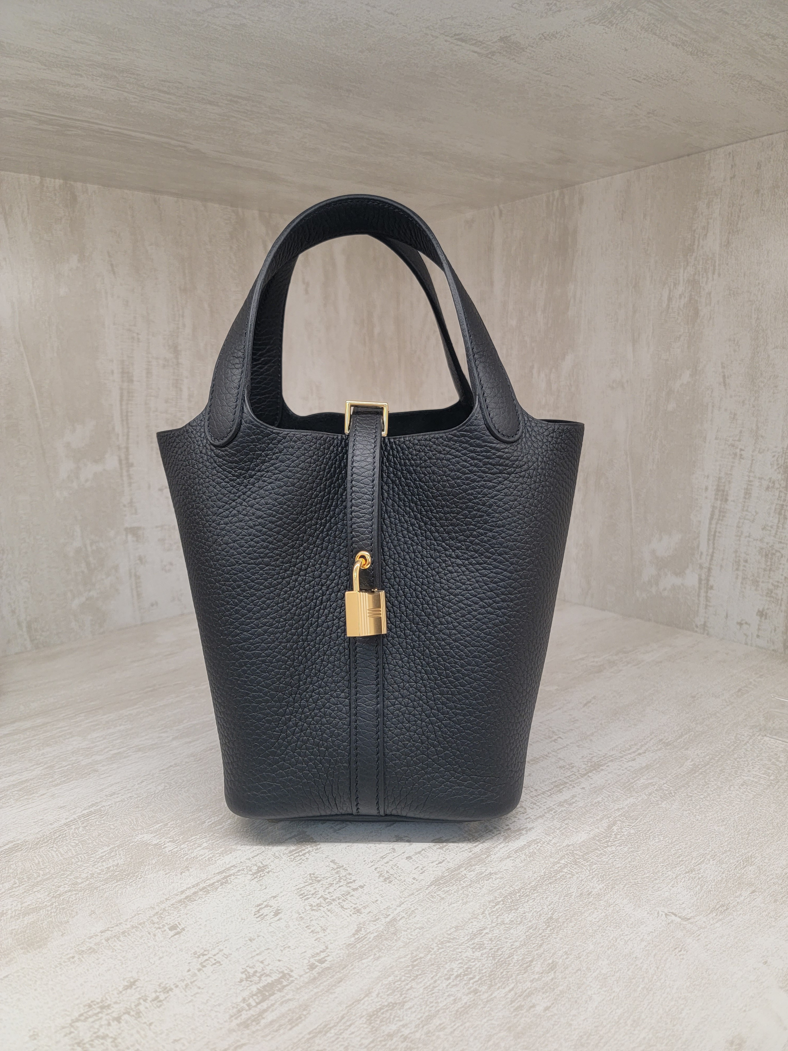 HERMES Picotin 18 NOIR CC TC 黑色金扣 Tc皮