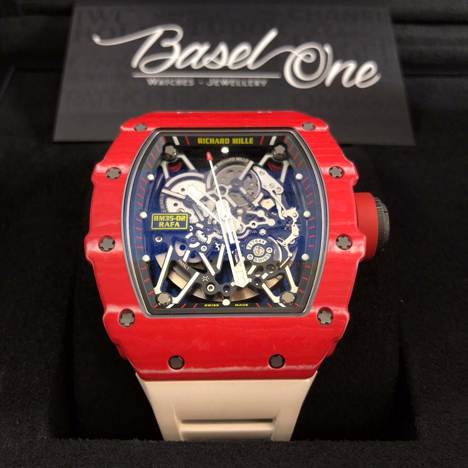 PRE-OWNED RICHARD MILLE RM35-02 RED QUARTZ TPT CASE 44 MM