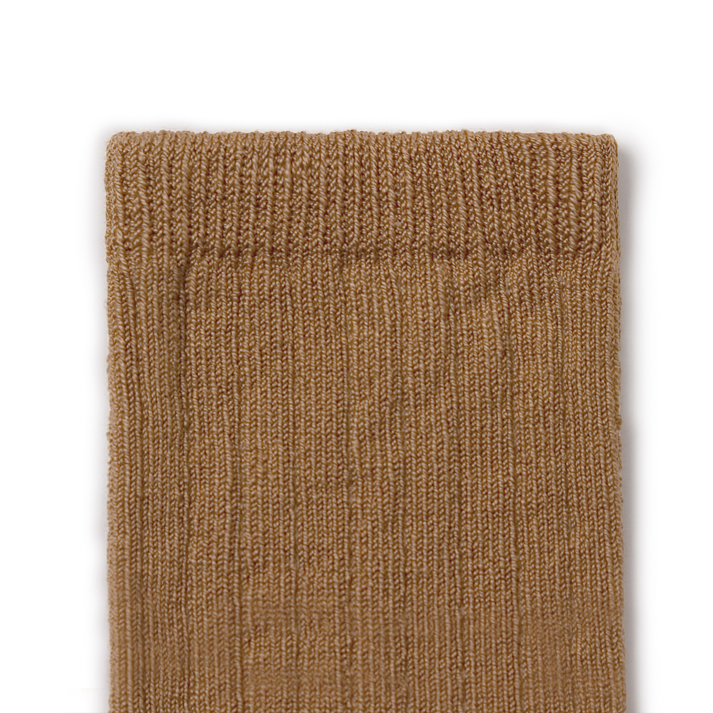 COLLÉGIEN - Paul Lightweight Ribbed Socks（Caramel au Beurre Sale）