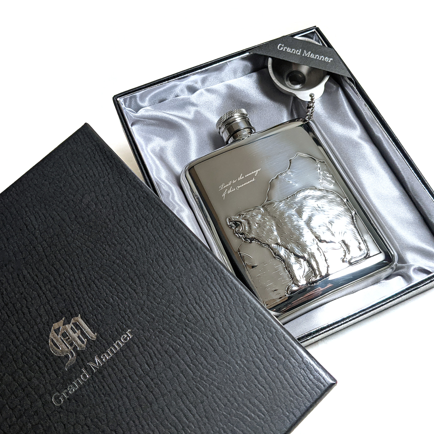 英國 Grand Manner 首席紳士隨身酒壺（勇氣 / 不鏽鋼酒瓶）
