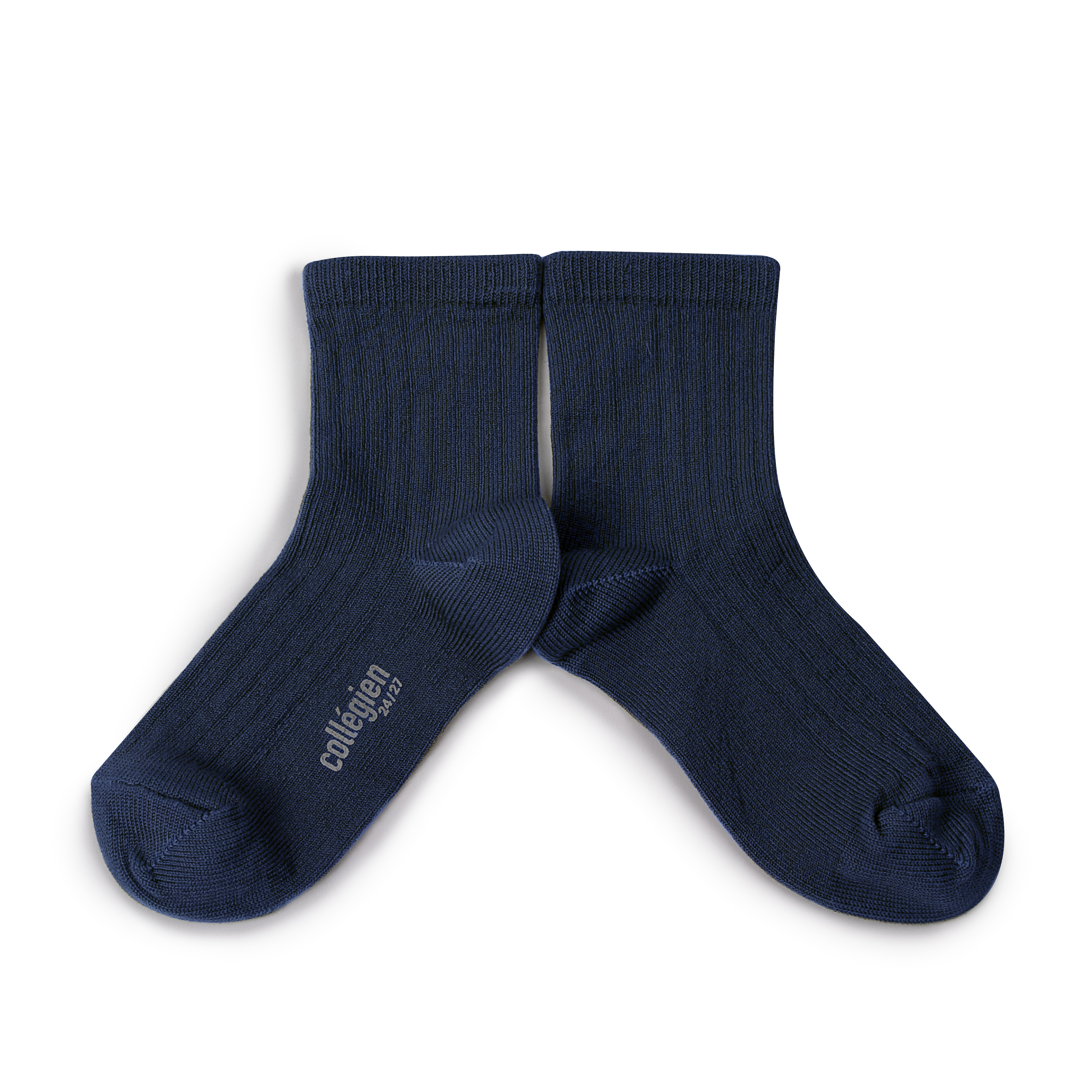 COLLÉGIEN - Paul Lightweight Ribbed Socks（Nuit Etoilee）