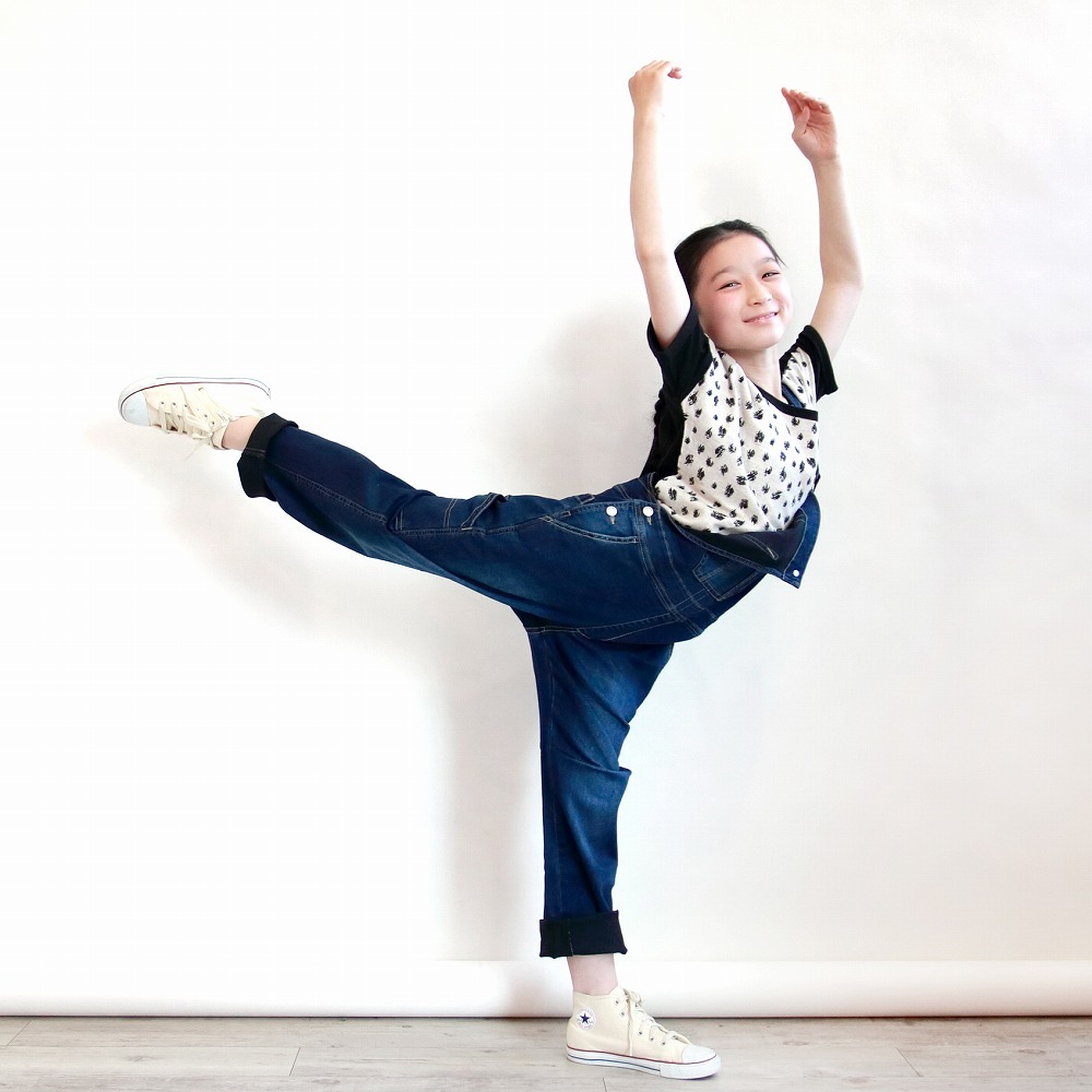 日本 L.COPECK 彈力高質感 工作吊帶長褲 (深藍色，150) C5833