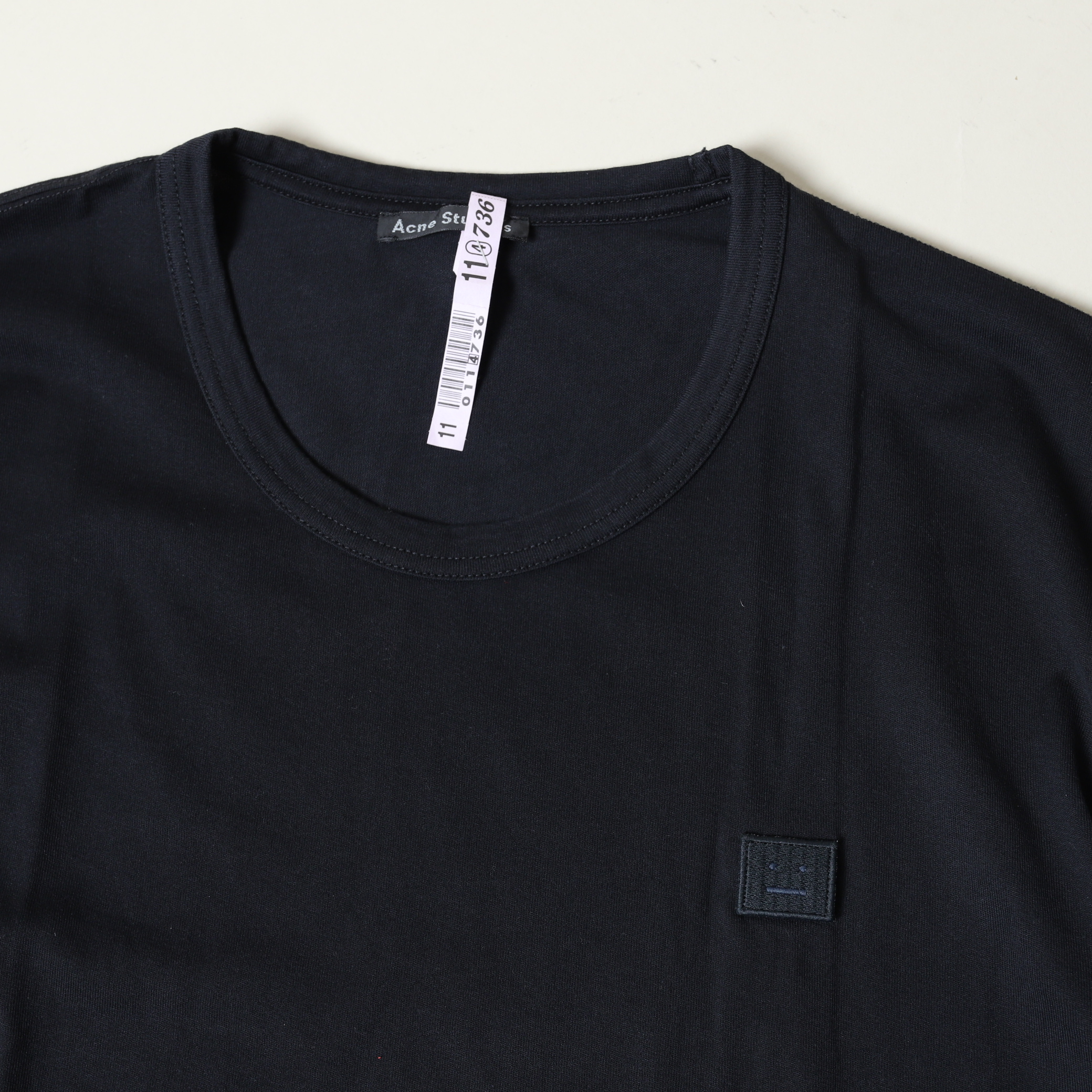 二手XL號 ACNE STUDIOS ELLISON FACE T-shirt  TEE 黑色 經典款 小LOGO 短T