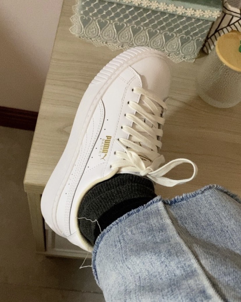 PUMA 雷哈娜鬆糕後底 全白