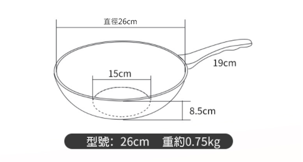 韓國Kitchen-Art麥飯石不粘鍋套裝-26cm H143-26