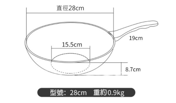 韓國Kitchen-Art麥飯石不粘鍋套裝-28cm H143-28