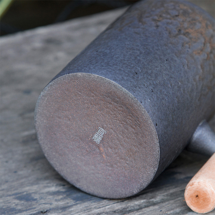 黑鐵釉直筒木把馬克杯(315ml)