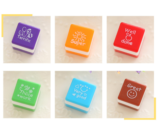 教師英語鼓勵彩色印章 D233