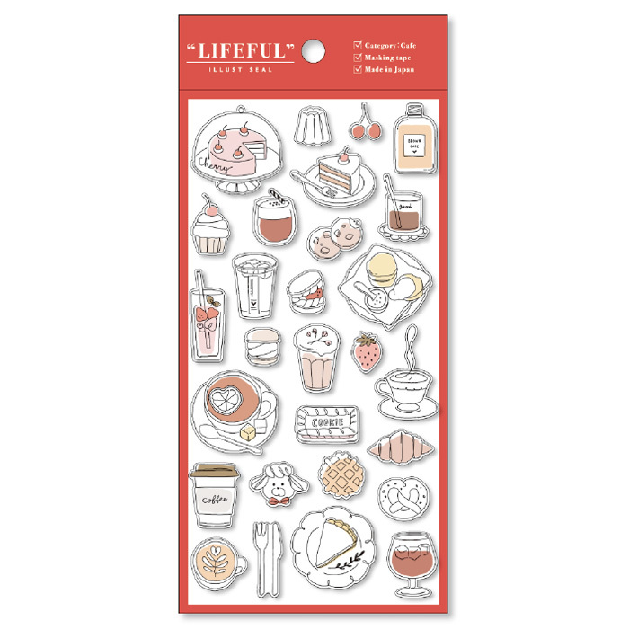 Mind Wave Sticker－Lifeful Illust Seal Series (Japanese Stationery Brand)