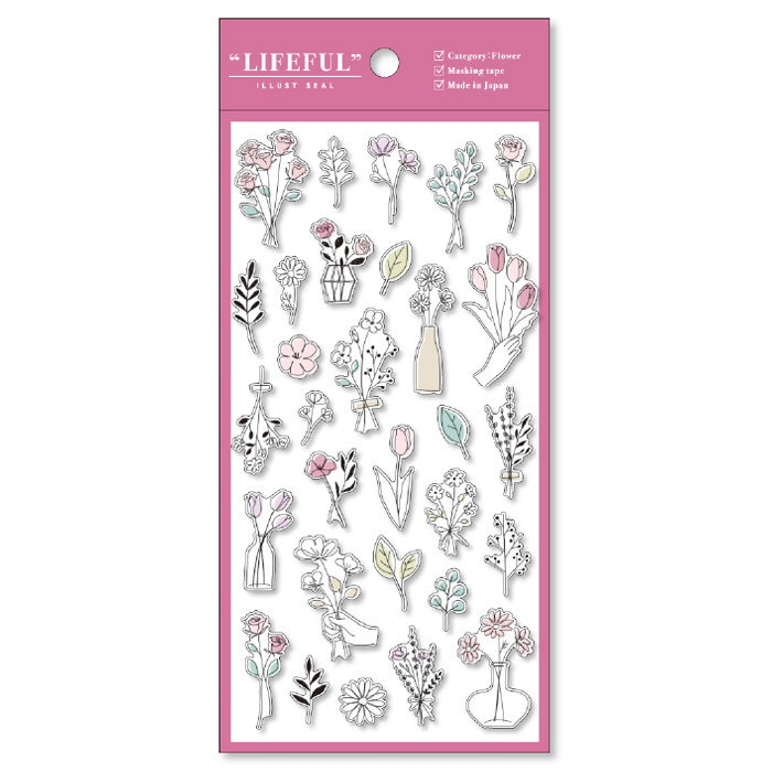 Mind Wave Sticker－Lifeful Illust Seal Series (Japanese Stationery Brand)