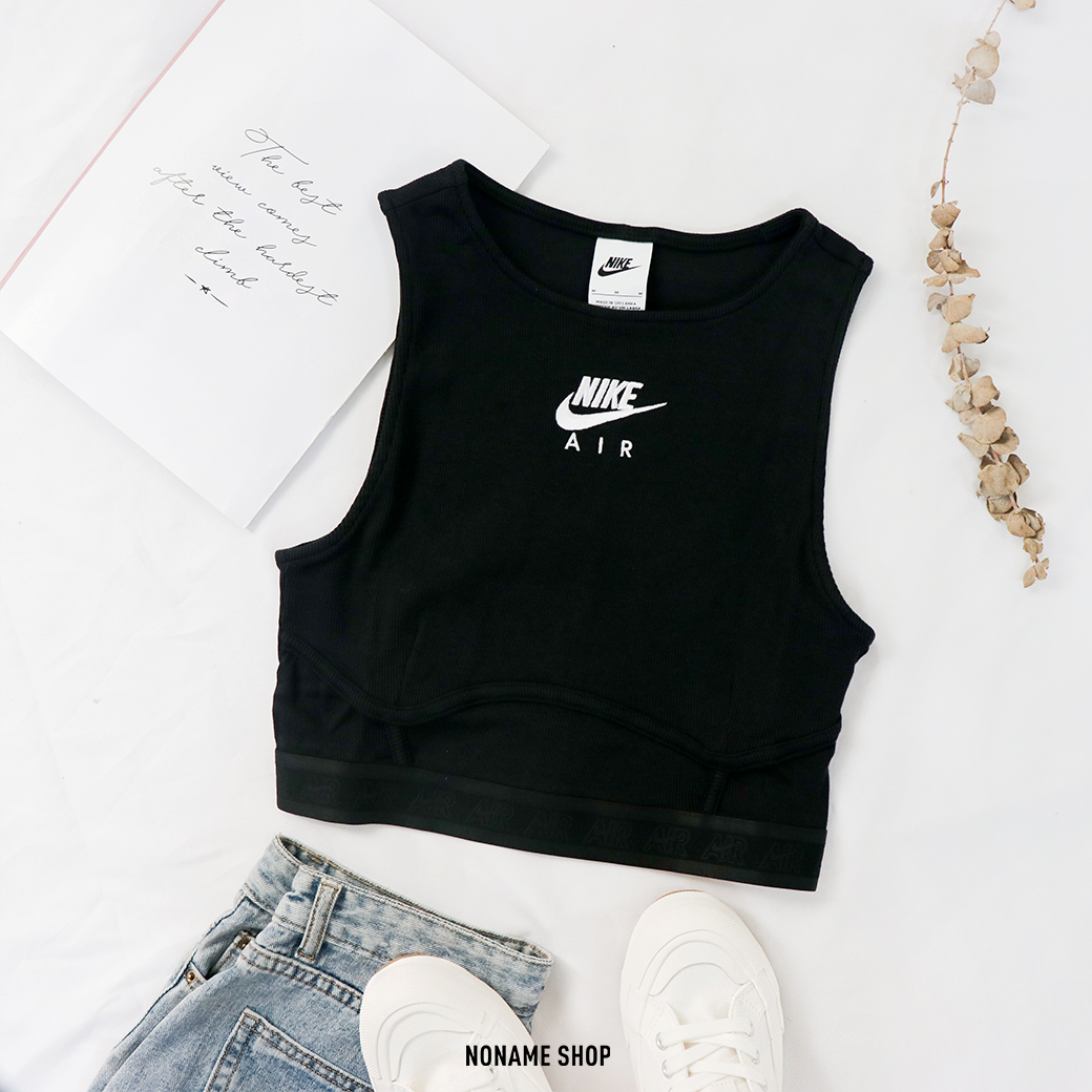 NIKE AIR 羅紋 短版 運動 背心 (女款)