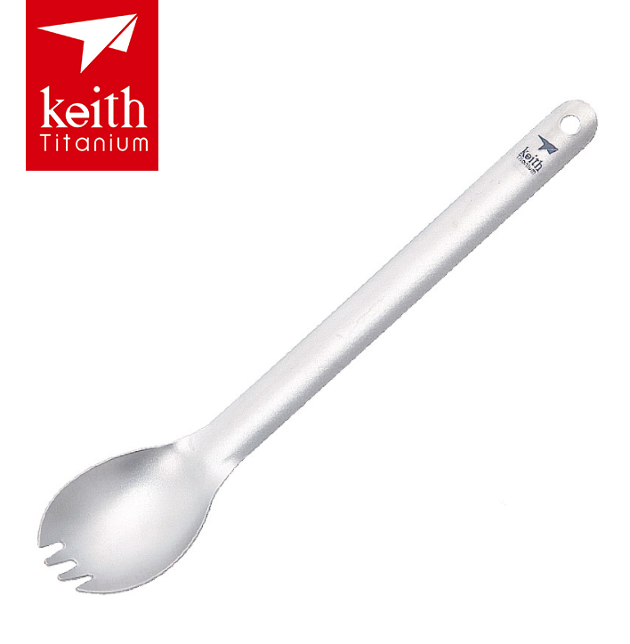 Keith 鎧斯 純鈦長柄叉匙 22CM 長柄/純鈦/抑菌/好清洗 51KEITI5319
