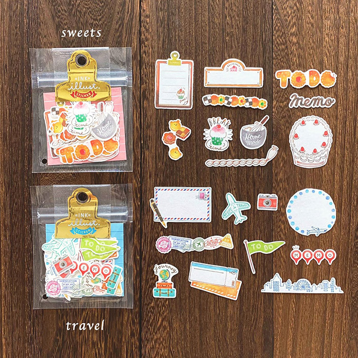 Mind Wave Sticker Pack－Ink Illust Series (Japanese Stationery Brand)