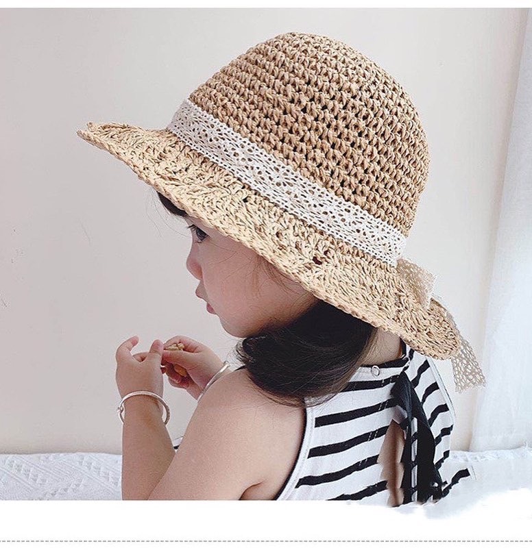手工編織鏤空蕾絲遮陽帽