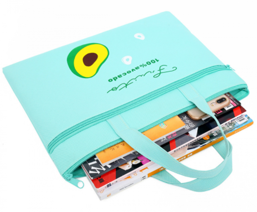 小清新可愛雙層帆布補習袋 566