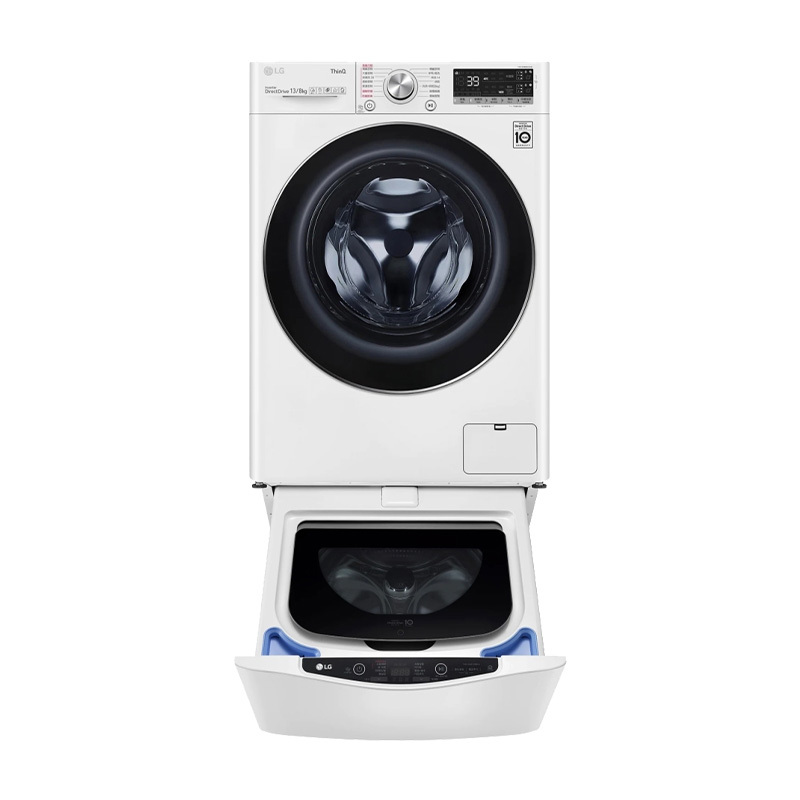 LG樂金 WiFi TWINWash 雙能洗 (蒸洗脫烘) 13公斤+2公斤 WD-S13VDW+WT-SD201AHW